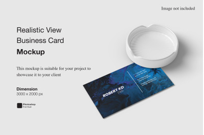 Realistic View Business Card mockup