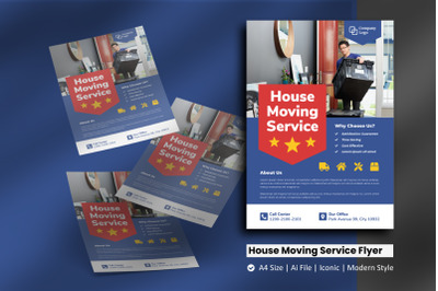House Moving Service Flyer Brochure Template