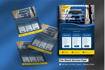 Car Wash Flyer Brochure Template