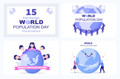 15 World Population Day Illustration