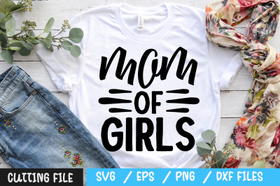 mom of girls svg