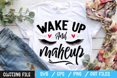 wake up and makeup svg