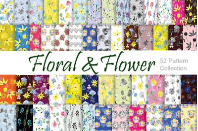 Floral Pattern. Flower Seamless Patterns