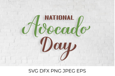 National Avocado Day calligraphy