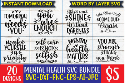 Mental Health SVG Bundle