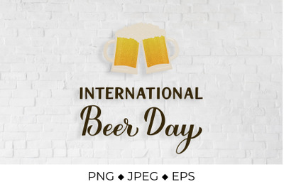 International Beer day calligraphy