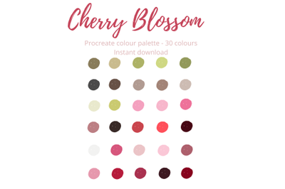Cherry Blossom Procreate Palette/Swatch
