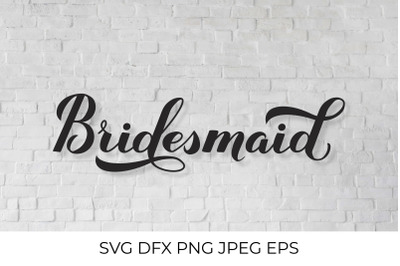 Bridesmaid calligraphy hand lettering