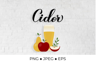 Cider calligraphy lettering