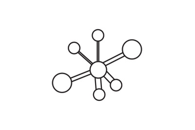 Medical Icon Chemical Atom Symbol Line
