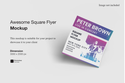 Awesome Square Flyer Mockup