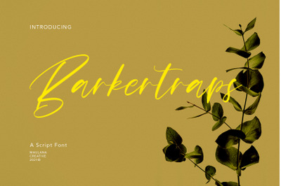 Barkertraps Script Font