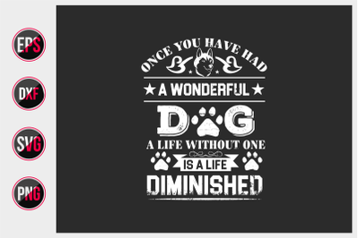 dog quotes design vector graphic.