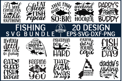 Fishing svg bundle vol 4