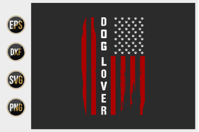 America Dog lover USA Flag vector.