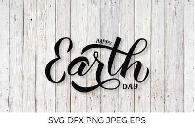 Happy Earth Day calligraphy hand lettering