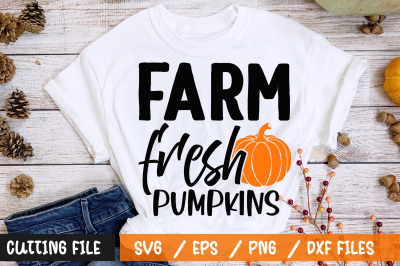 Farm fresh pumpkins svg