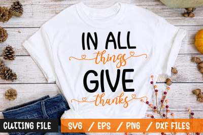 In all things give thanks svg