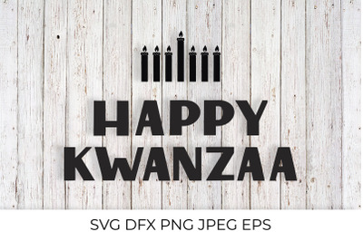 Happy Kwanzaa lettering. African American holiday.