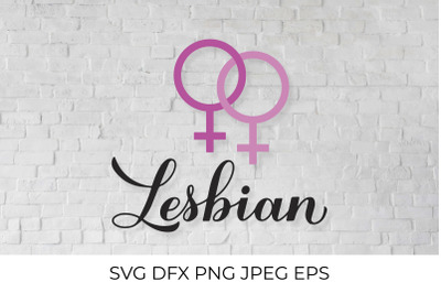 Lesbian calligraphy hand lettering