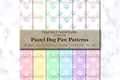 This pastel dog mix digital paper pack comes with 12 different pattern