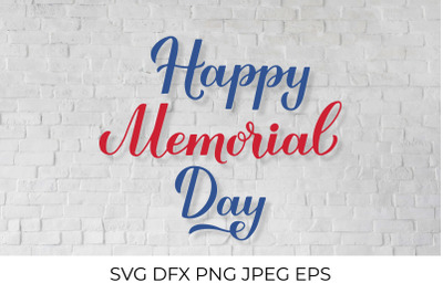 Happy Memorial Day calligraphy lettering