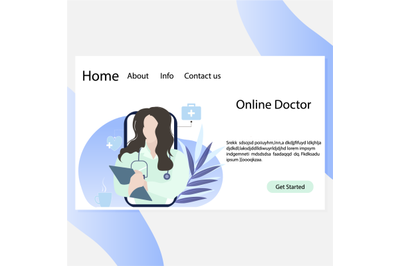 Online doctor consultation center service use smartphone