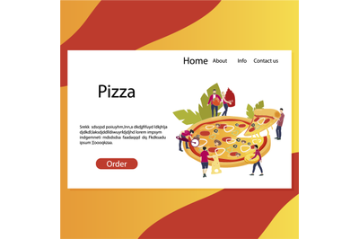 Pizzeria web landing page, website to make order