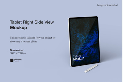 Tablet Right Side View Mockup
