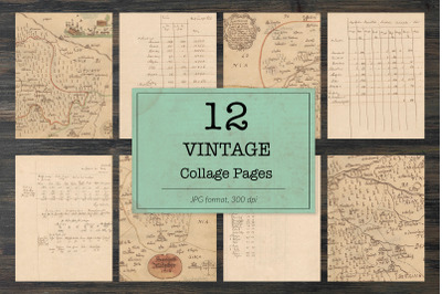 Vintage maps, letters and notes