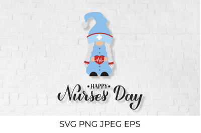 Happy Nurses day. Nurse Gnome.