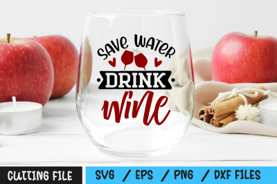 save water drink wine svg