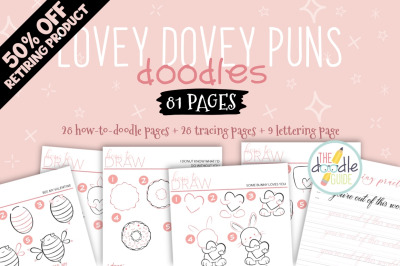 Lovey Dovey Puns Doodle Book