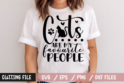 Cats are my favourite people svg