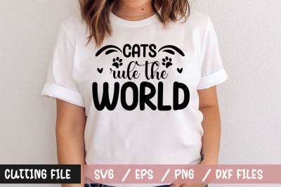 Cats rule the world svg