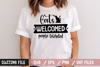 Cats welcomed people tolerated svg