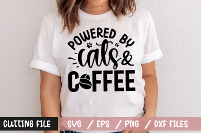 Powered by cats and coffee svg