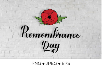 Remembrance Day calligraphy lettering