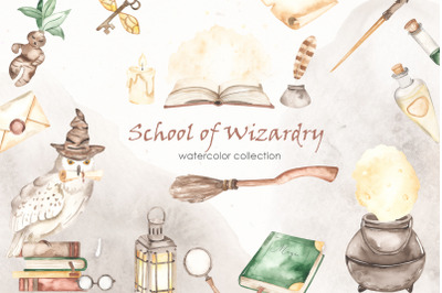 School of wizardry Watercolor