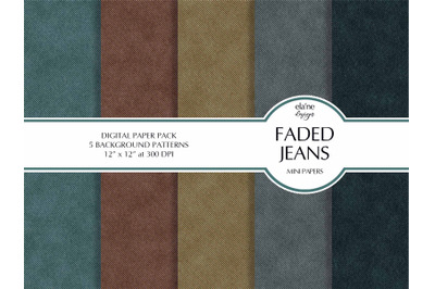 Faded Jeans Digital Paper Pack