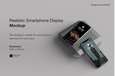 Realistic Smartphone Display Mockup