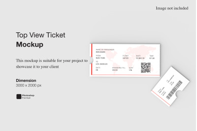 Top View Ticket Mockup