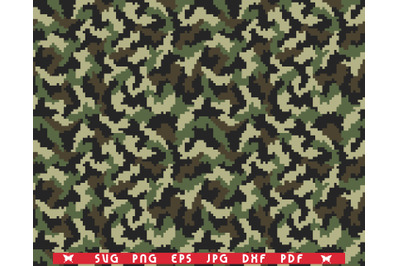 SVG Digital Camouflage print, Seamless pattern digital clipart