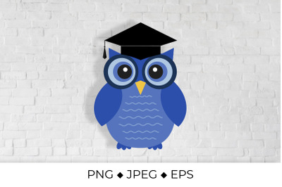 Cute cartoon graduation owl.