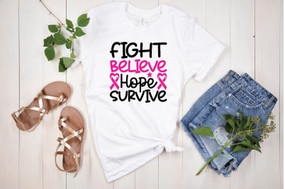 fight believe hope survive svg design