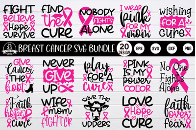 breast cancer svg bundle vol 1