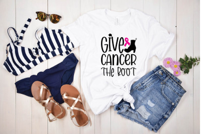 give cancer the boot svg design