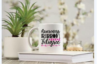 awareness ribbon filigree svg design