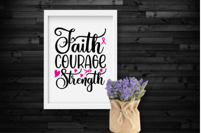 faith courage strength svg design