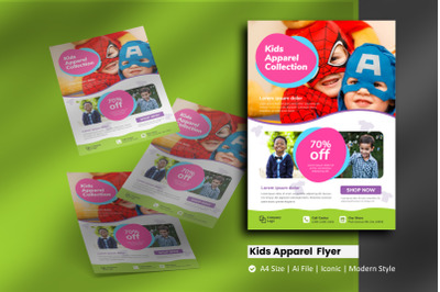 Kids Apparel Collection Flyer Brochure Template